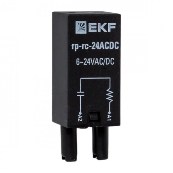 Фотография товара 'EKF rp-rc-24ACDC Модуль защитный RC 6-24В AC/DC для промежуточных реле RP AVERES'