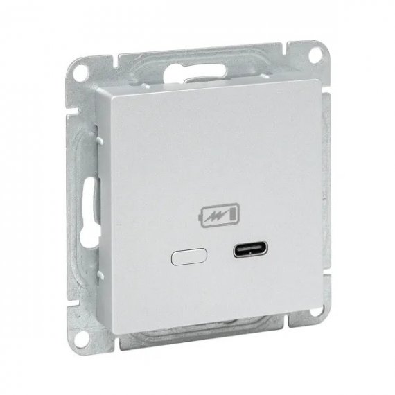 Фотография товара 'EKF UP1-SOA-USBCF Механизм розетки USB-С, быстрая, алюминий Эпика'