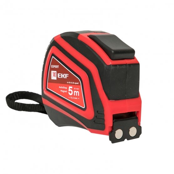 Фотография товара 'EKF rs-10-5-25-quad Рулетка измерительная РС-10 (5 м х 25 мм) Expert'