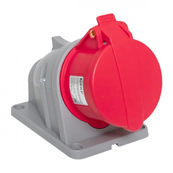 Фотография товара 'EKF ps-115-16-380-PRO Розетка стационарная наружная 115 3Р+РЕ+N 16А 380В IP44'