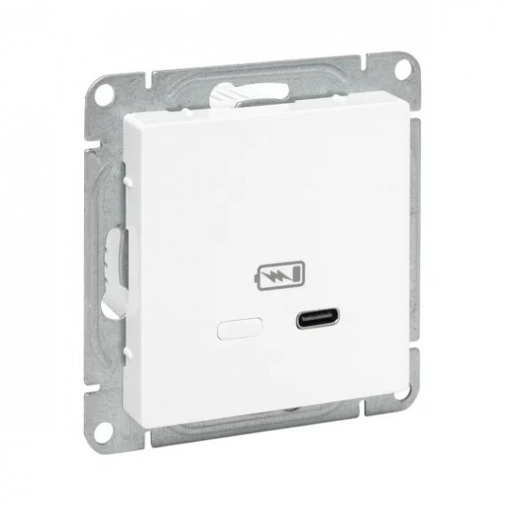 Фотография товара 'EKF UP1-SOW-USBCF Механизм розетки USB-С, быстрая, белый Эпика'