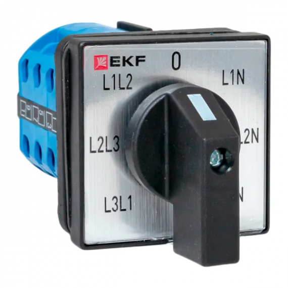 Фотография товара 'EKF pk-1-64-10-65 Переключатель кулачковый ПК-1-64 10А для вольтметра IP65'