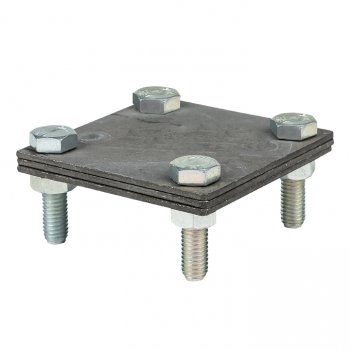 Фотография товара 'EKF Зажим полоса 40 - полоса 40 (3 пластины 70x70мм) Cu PROxima lp-g3105-cu'