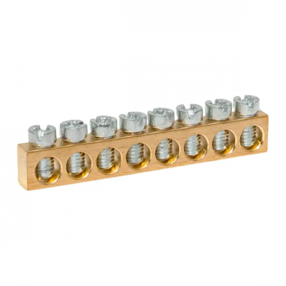 Фотография товара 'EKF nv-k8 Шина PEN "ноль-земля" (6х9 мм) 8 отв. для щитов Nova, Unix, Unix65'