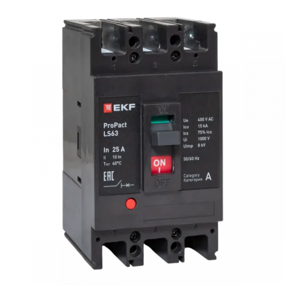 Фотография товара 'EKF mccb-63-15-3-25-ls Автоматический выключатель LS63 15кА 3P 25А'