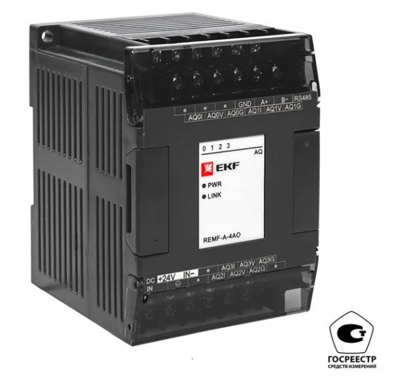 Фотография товара 'EKF REMF-A-4AO-V Модуль аналогового вывода REMF 4 PRO-Logic'