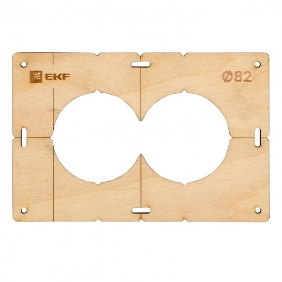 Фотография товара 'EKF sh-d82-2 Шаблон для подрозетников c 2 отв. диам. 82 мм Expert'