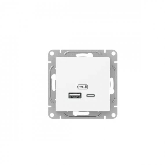 Фотография товара 'EKF UP1-SOW-USBA+USBC Механизм розетки USB-A+С, белый Эпика'