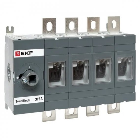 Фотография товара 'EKF tb-s-315-4p Рубильник 315A 4P без рукоятки управления TwinBlock'