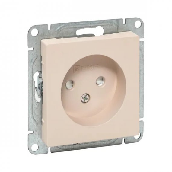 Фотография товара 'EKF UP1-SOI-101 Механизм розетки, 16А, без заземления, со шторками, кремовый Эпика'