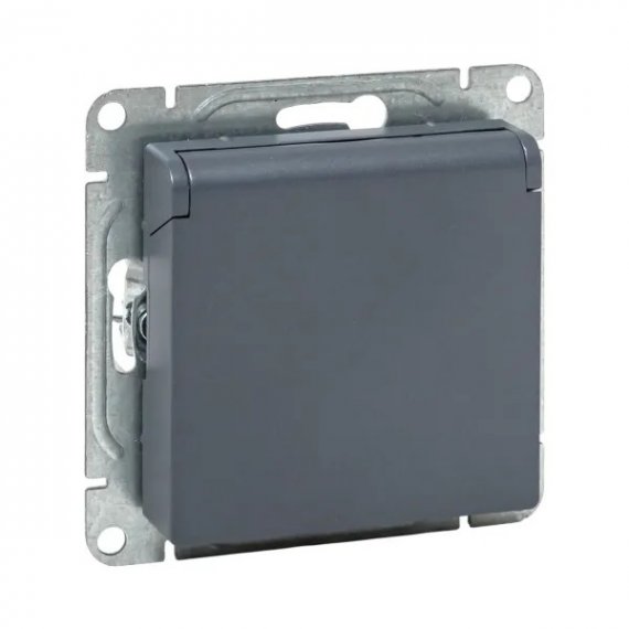 Фотография товара 'EKF UP1-SOG-111-44 Механизм розетки, 16А, IP44, с заземлением, со шторками, c крышкой'