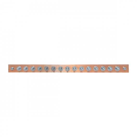 Фотография товара 'EKF gc-e2015 Главная заземляющая шина с изоляторами на 15 подключений ГЗШ-15 Сu'