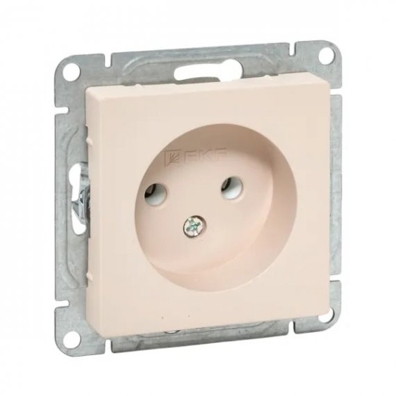 Фотография товара 'EKF UP1-SOI-100 Механизм розетки, 16А, без заземления, без шторок, кремовый Эпика'