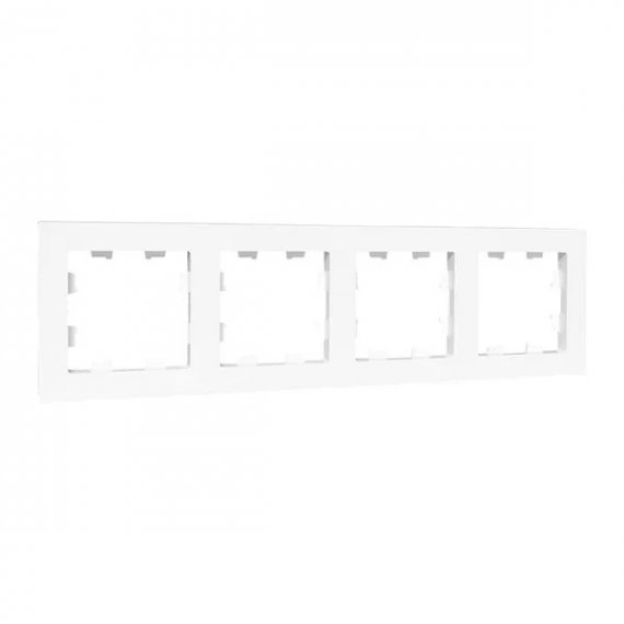 Фотография товара 'EKF UP1-FPW-04 4 - местная рамка, белая, пластик Эпика'