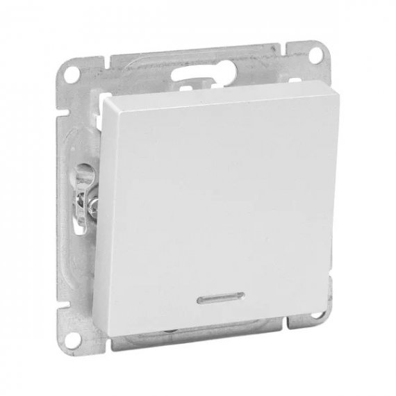 Фотография товара 'EKF UP1-SWA-14 Механизм выключателя, одноклавишный, с подсветкой, алюминий Эпика'