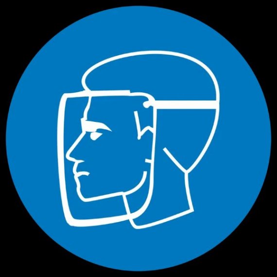 Фотография товара 'EKF an-m-08 Знак наклейка M08 "Работать в защитном щитке" (200x200)'