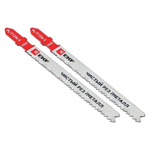 Фотография товара 'EKF pl-t123x-2 Пилки для электролобзика T123X (чистовой рез листового металла и Al)(HSS)'