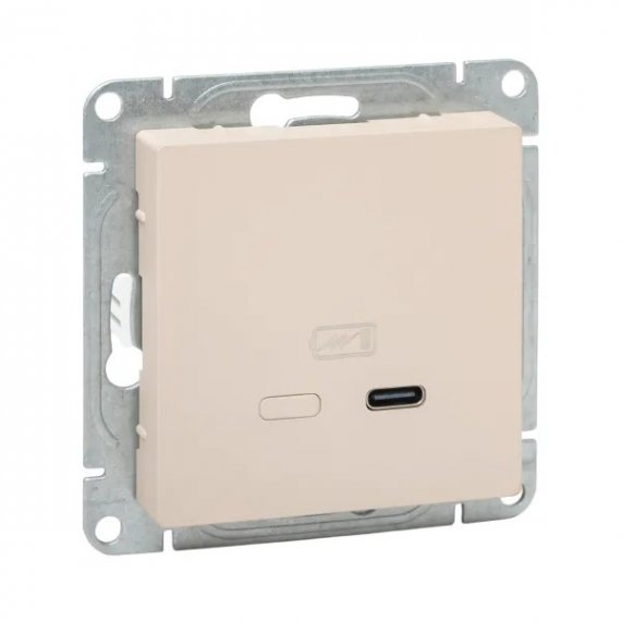 Фотография товара 'EKF UP1-SOI-USBCF Механизм розетки USB-С, быстрая, кремовый Эпика'