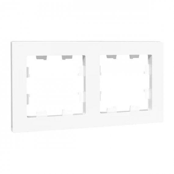 Фотография товара 'EKF UP1-FPW-02 2 - местная рамка, белая, пластик Эпика'