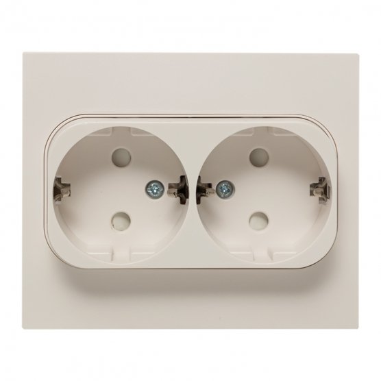 Фотография товара 'EKF EXR16-128-10 Стокгольм Розетка 2-местная с/з 16А PROxima'