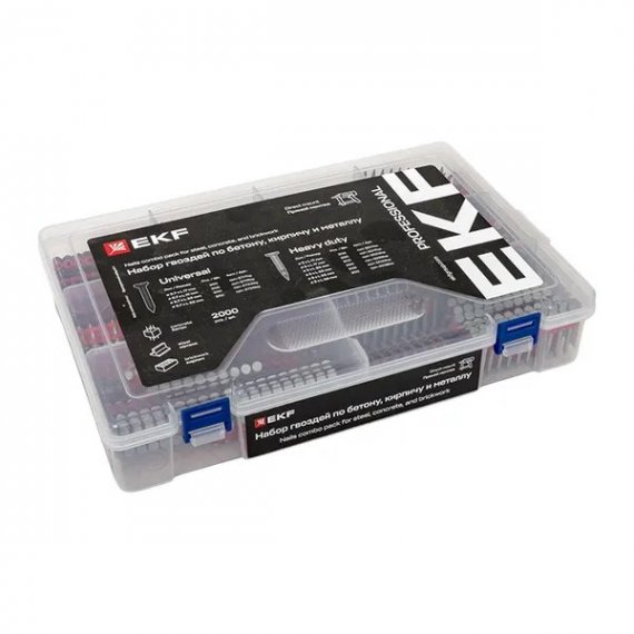 Фотография товара 'EKF cp-cn1-1 Пристрелочный набор № 1 гвоздей по бетону, кирпичу и металлу'