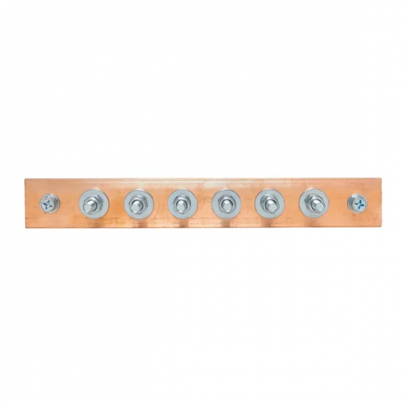 Фотография товара 'EKF gc-e2006 Главная заземляющая шина с изоляторами на 6 подключений ГЗШ-6 Сu'