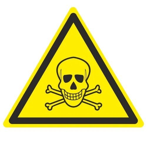 Фотография товара 'EKF an-w-03 Знак наклейка W03 "Опасно. Ядовитые вещества" (200x200x200)'