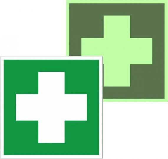 Фотография товара 'EKF an-ec-01-f Знак наклейка EC01 "Аптечка первой медицинской помощи" (200x200)'