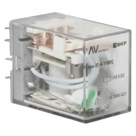 Фотография товара 'EKF rpa-22-4-110DC Реле промежуточное RPA 22/4 5A 110В DC AVERES'