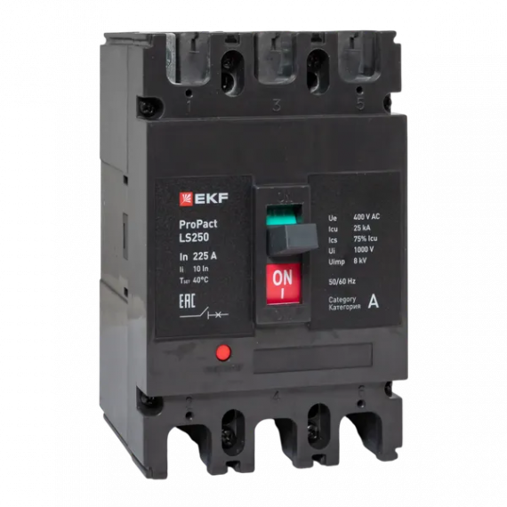 Фотография товара 'EKF mccb-250-25-3-225-ls Автоматический выключатель LS250 25кА 3P 225А'