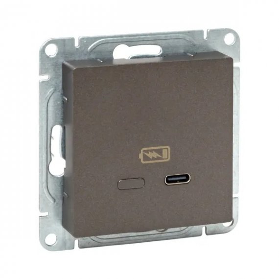 Фотография товара 'EKF UP1-SOM-USBCF Механизм розетки USB-С, быстрая, мокко Эпика'