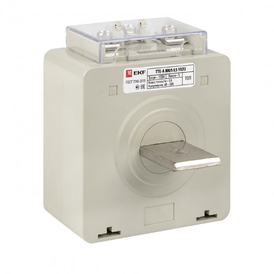 Фотография товара 'EKF tte-S-800 Трансформатор тока ТТЕ-A-800/5А с клеммой напряжения класс'