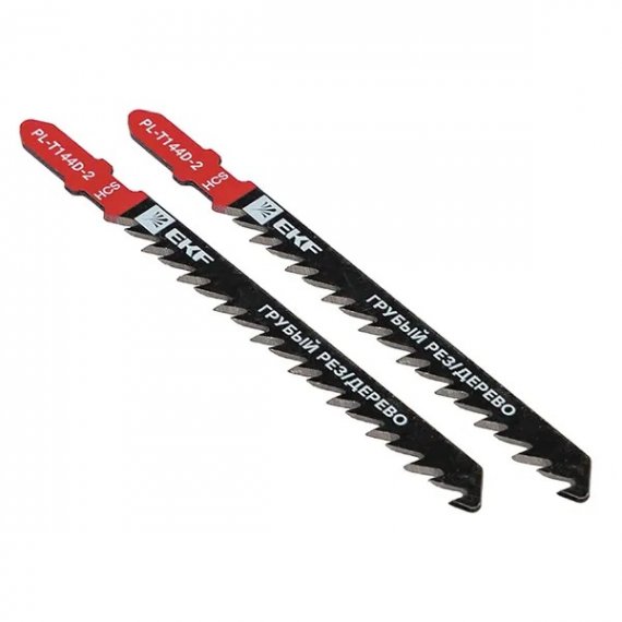 Фотография товара 'EKF pl-t144d-2 Пилки для электролобзика T144D (грубый рез по дереву и ДВП)(HCS)'