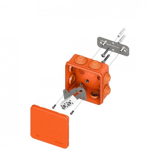 Фотография товара 'EKF plc-kmfr-85-404 Коробка огнестойкая E45 85x85x40мм с клеммниками 4 полюса 0,5-4мм2 IP55'