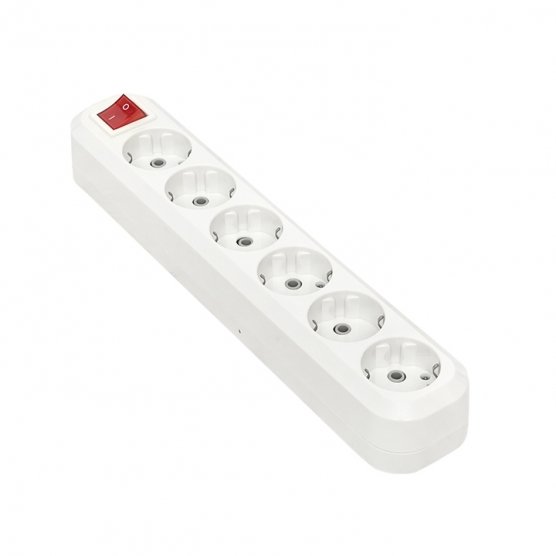 Фотография товара 'EKF AKB16-6i Колодка 6 гнезд 16А 3,5кВт c выкл. с/з Эксперт PROxima'