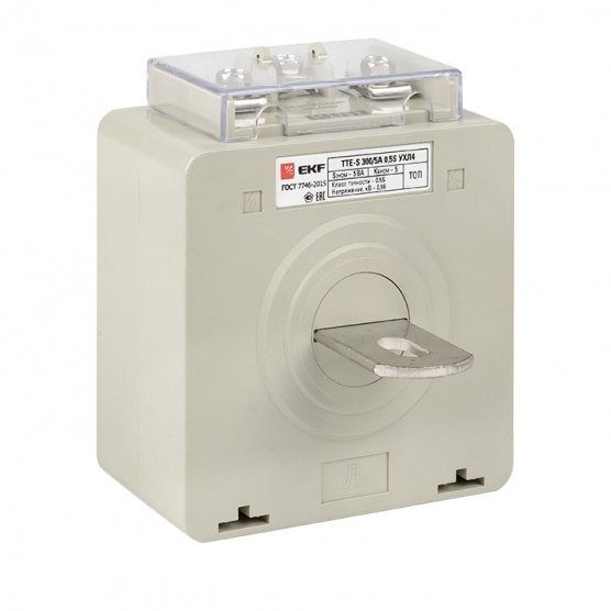 Фотография товара 'EKF tte-S-300-0.5S Трансформатор тока ТТЕ-A-300/5А с клеммой напряжения'