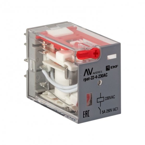 Фотография товара 'EKF rpat-22-4-230AC Реле промежуточное с кнопкой RPAt 22/4 5A 230В AC AVERES'