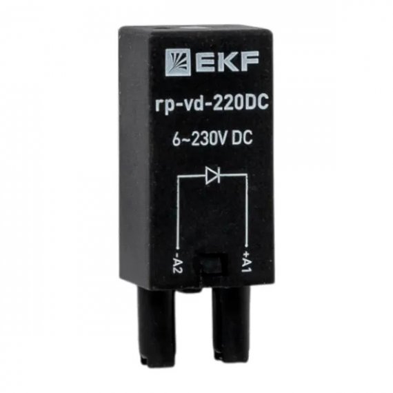 Фотография товара 'EKF rp-vd-220DC Модуль защитный диодный 6-220В DC для промежуточных реле RP AVERES'