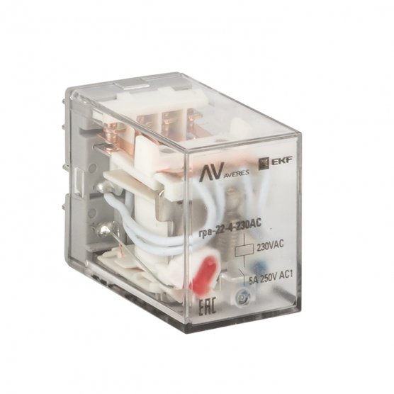 Фотография товара 'EKF rpa-22-4-230AC Реле промежуточное RPA 22/4 5A 230В AC AVERES'