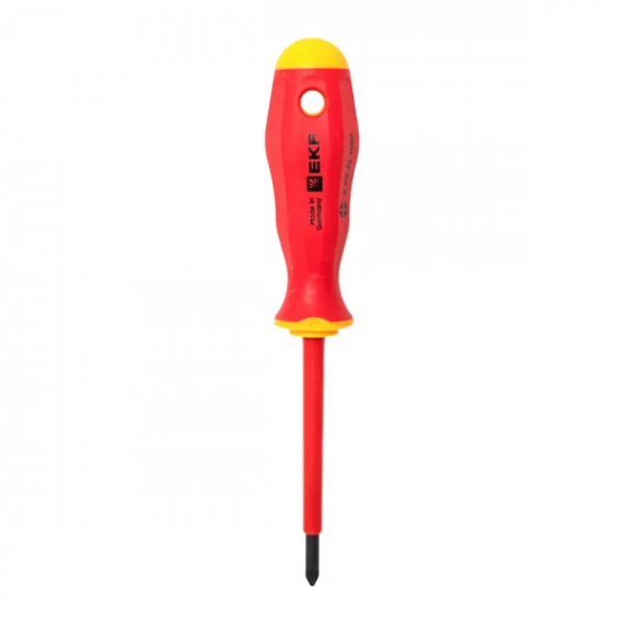 Фотография товара 'EKF pz-fl-1-80-pro-in Отвертка Professional PZ-FL1х80 мм VDE 1000В'