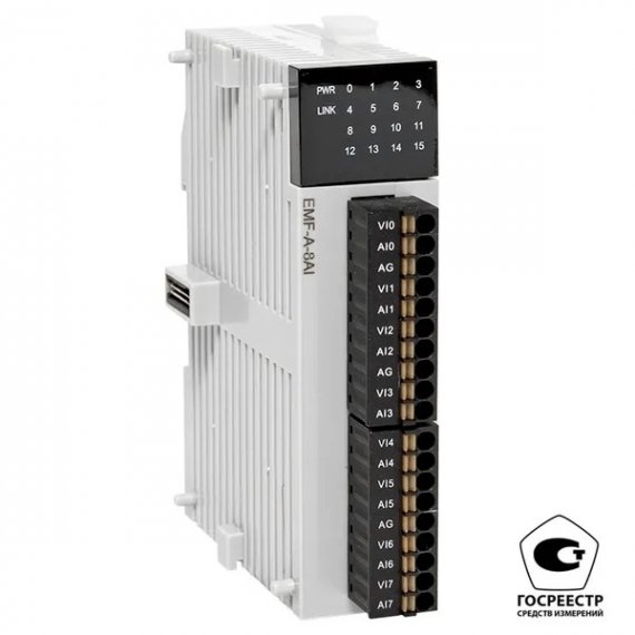 Фотография товара 'EKF EMF-A-8AI-V Модуль аналогового ввода EMF 8 PRO-Logic'