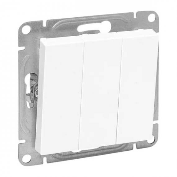 Фотография товара 'EKF UP1-SWW-31 Механизм выключателя, трёхклавишный, белый Эпика'