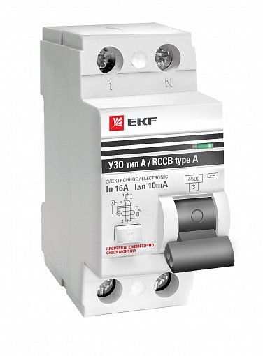 Фотография товара 'EKF Устройство Защитного Отключения ВД-100 2P 40А/30мА (электромеханическое, тип А) PROxima elcb-2-40-30-em-a-pro'