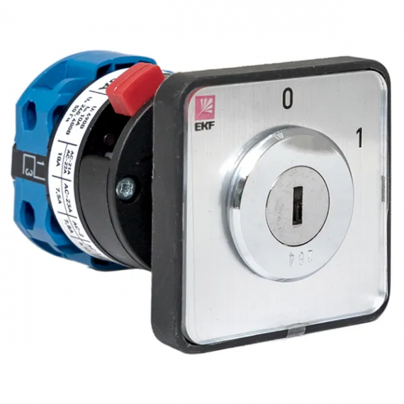Фотография товара 'EKF pk-1-194-10 Переключатель кулачковый ПК-1-194 10А 4P с ключом для амперметра'