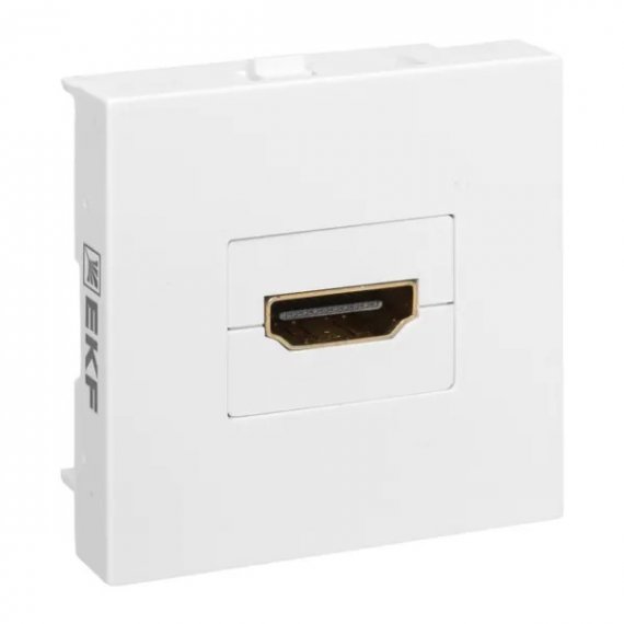 Фотография товара 'EKF E2MR-21HDMI-10 Розетка HDMI, 2 модуля, 1 гнездо, без индикатора'