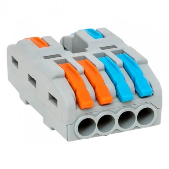 Фотография товара 'EKF plc-smk-422-4 Строительно-монтажная клемма СМК 222-424 разветвительная 4 выхода 0,08-4 мм2'