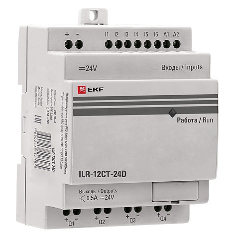 Фотография товара 'EKF Программируемое реле 12 в/в т 24В PRO-Relay PROxima ILR-12CT-24D'