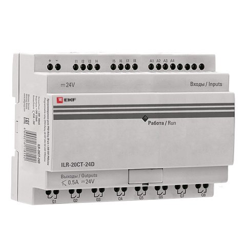 Фотография товара 'EKF Программируемое реле 20 в/в т 24В PRO-Relay PROxima ILR-20CT-24D'