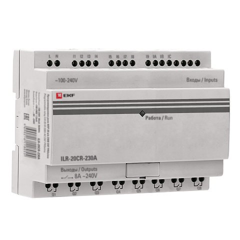 Фотография товара 'EKF Программируемое реле 20 в/в 230В PRO-Relay PROxima ILR-20CR-230A'