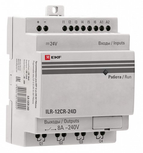 Фотография товара 'EKF Программируемое реле 12 в/в 24В PRO-Relay PROxima ILR-12CR-24D'